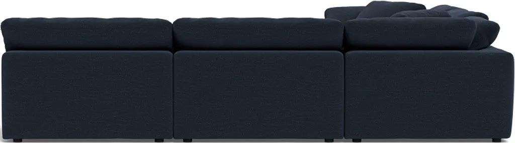 Fluffy 5 Piece Sectional W/Ottoman