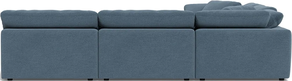 Fluffy 5 Piece Sectional W/Ottoman
