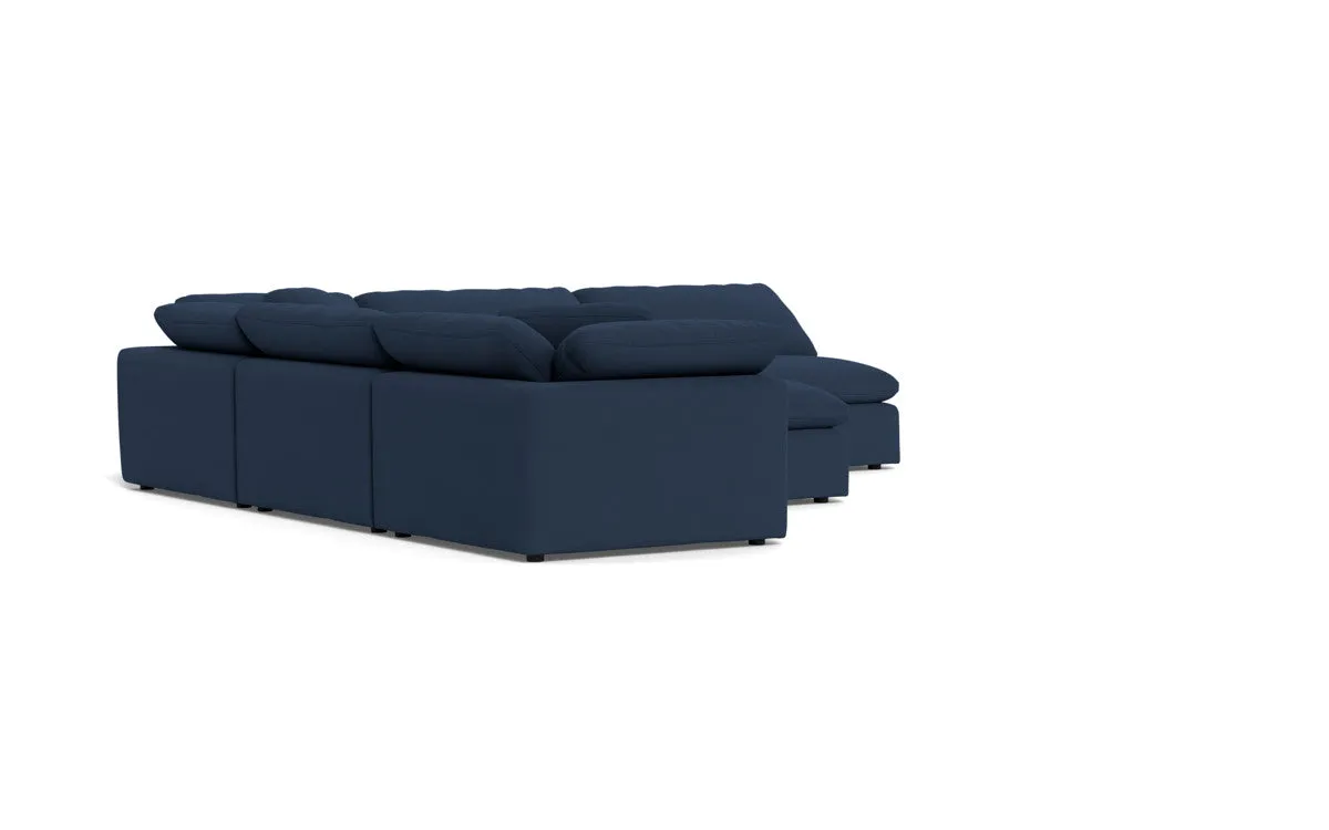 Fluffy 5 Piece Sectional W/Ottoman