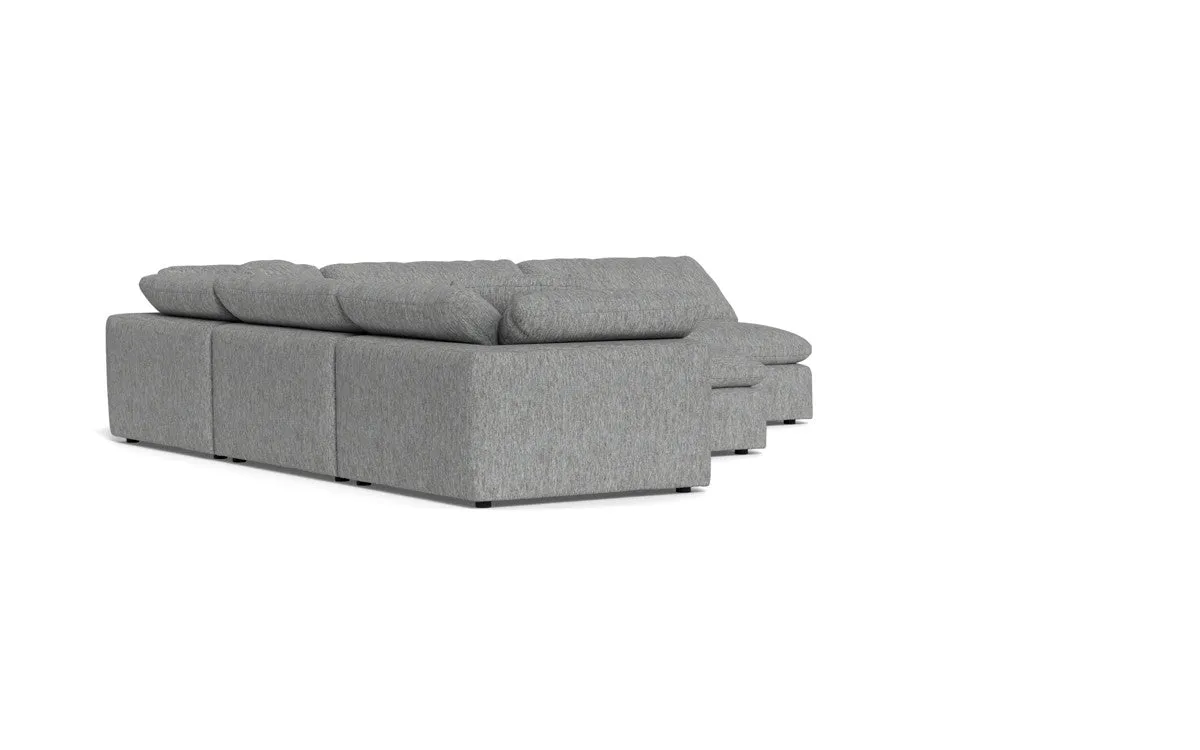 Fluffy 5 Piece Sectional W/Ottoman