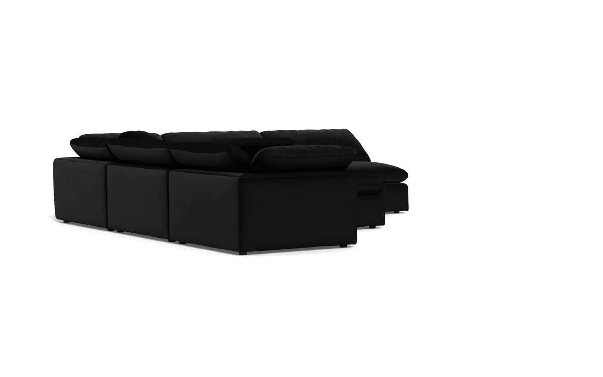 Fluffy 5 Piece Sectional W/Ottoman