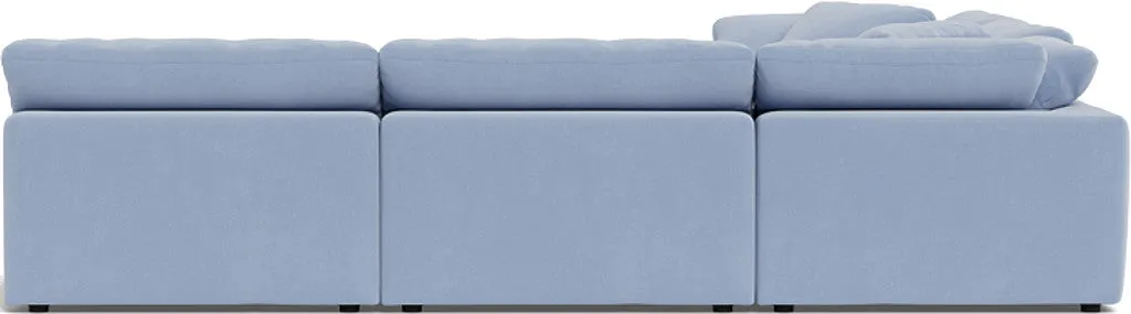 Fluffy 5 Piece Sectional W/Ottoman