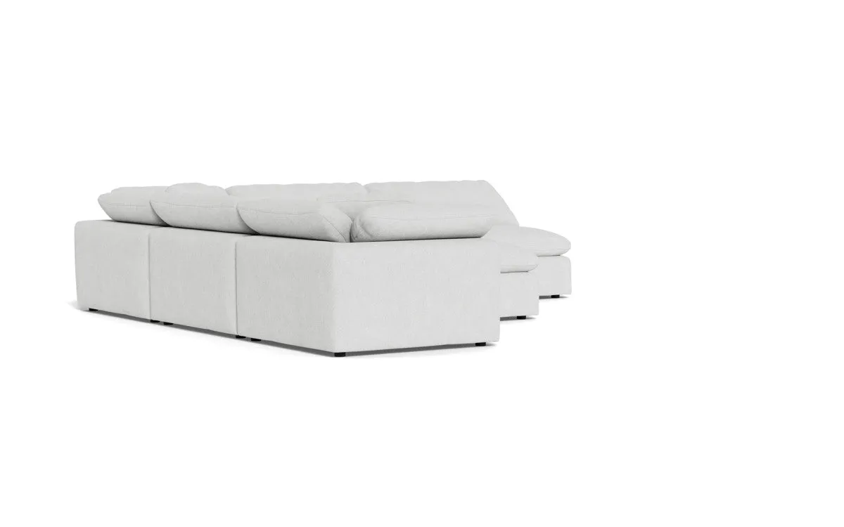 Fluffy 5 Piece Sectional W/Ottoman