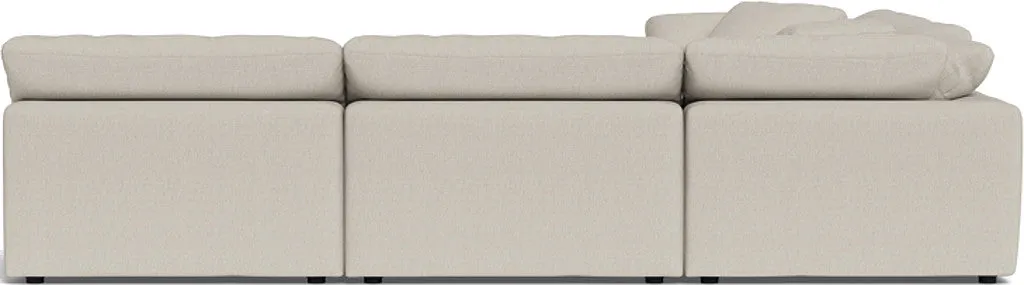 Fluffy 5 Piece Sectional W/Ottoman