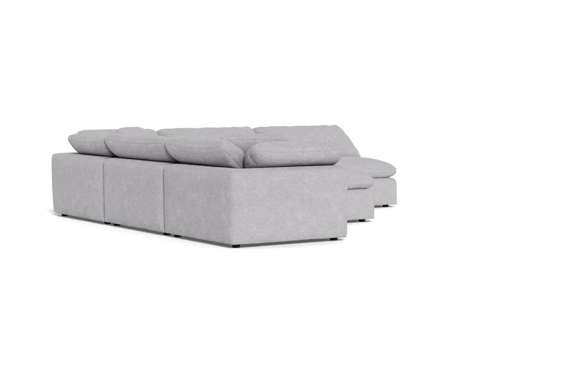 Fluffy 5 Piece Sectional W/Ottoman