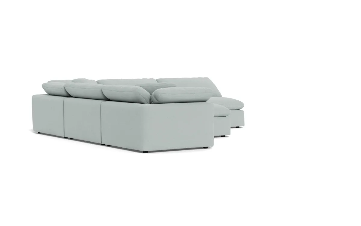 Fluffy 5 Piece Sectional W/Ottoman