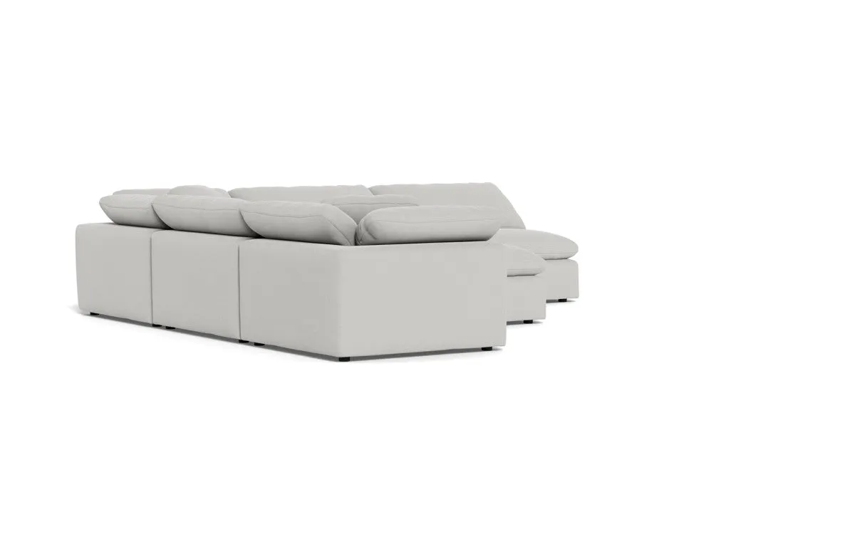 Fluffy 5 Piece Sectional W/Ottoman