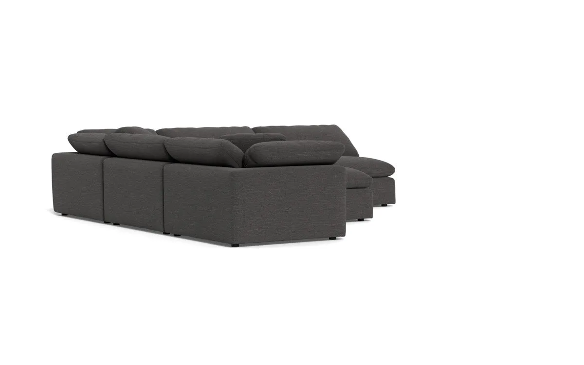 Fluffy 5 Piece Sectional W/Ottoman