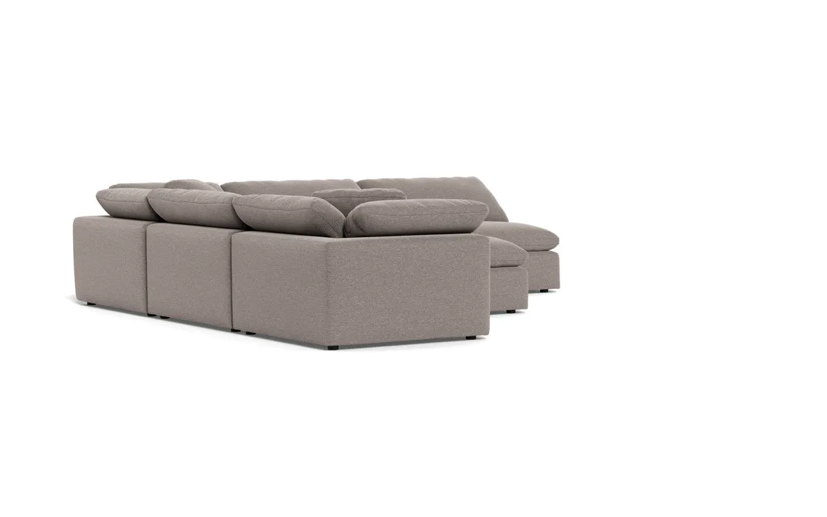 Fluffy 5 Piece Sectional W/Ottoman