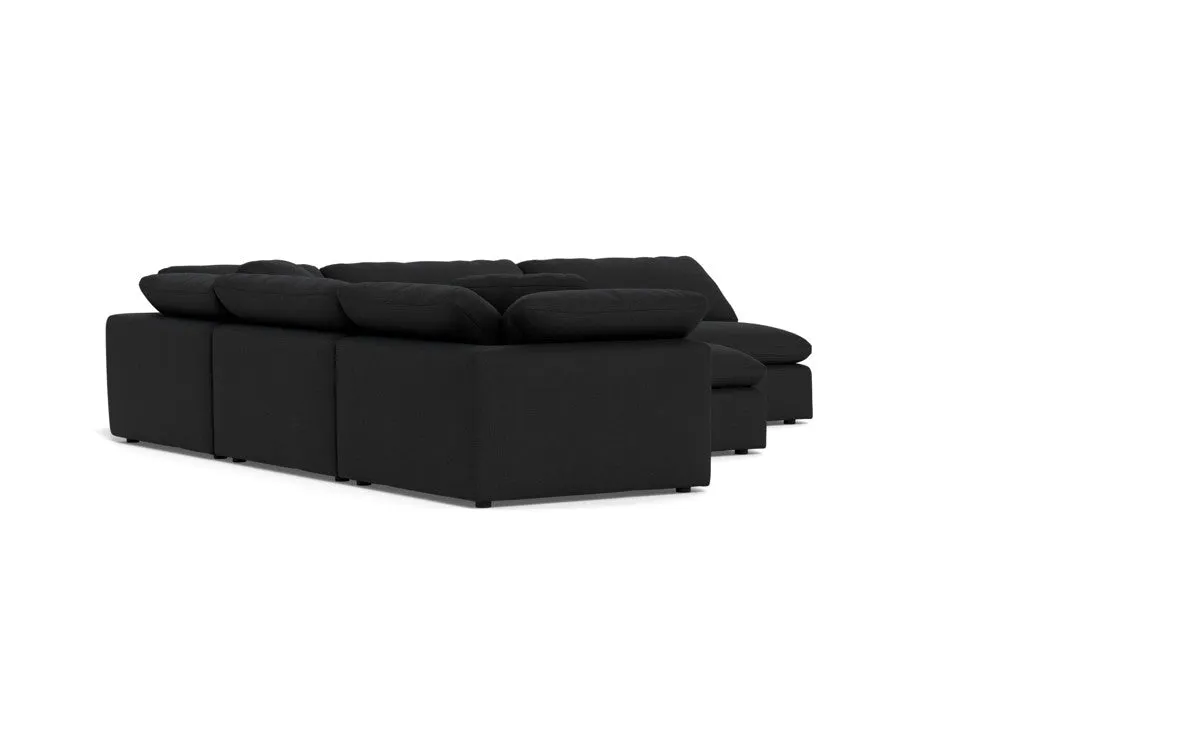 Fluffy 5 Piece Sectional W/Ottoman