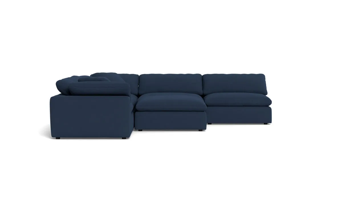 Fluffy 5 Piece Sectional W/Ottoman