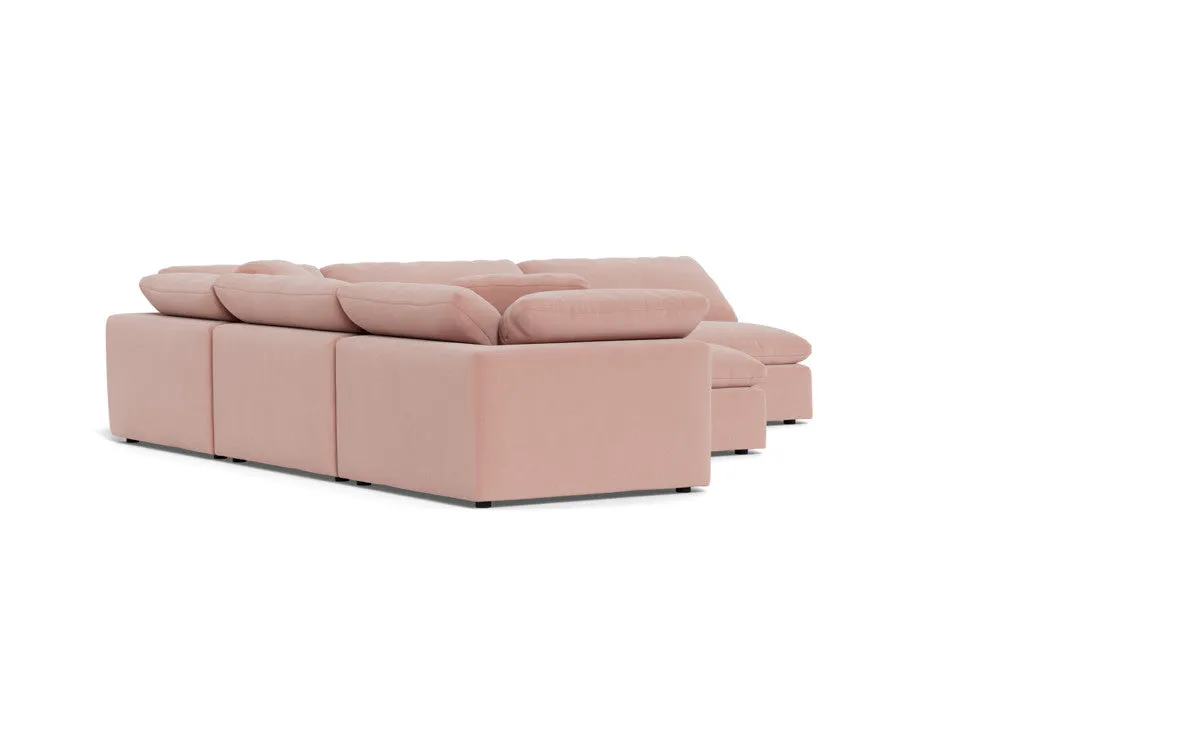 Fluffy 5 Piece Sectional W/Ottoman