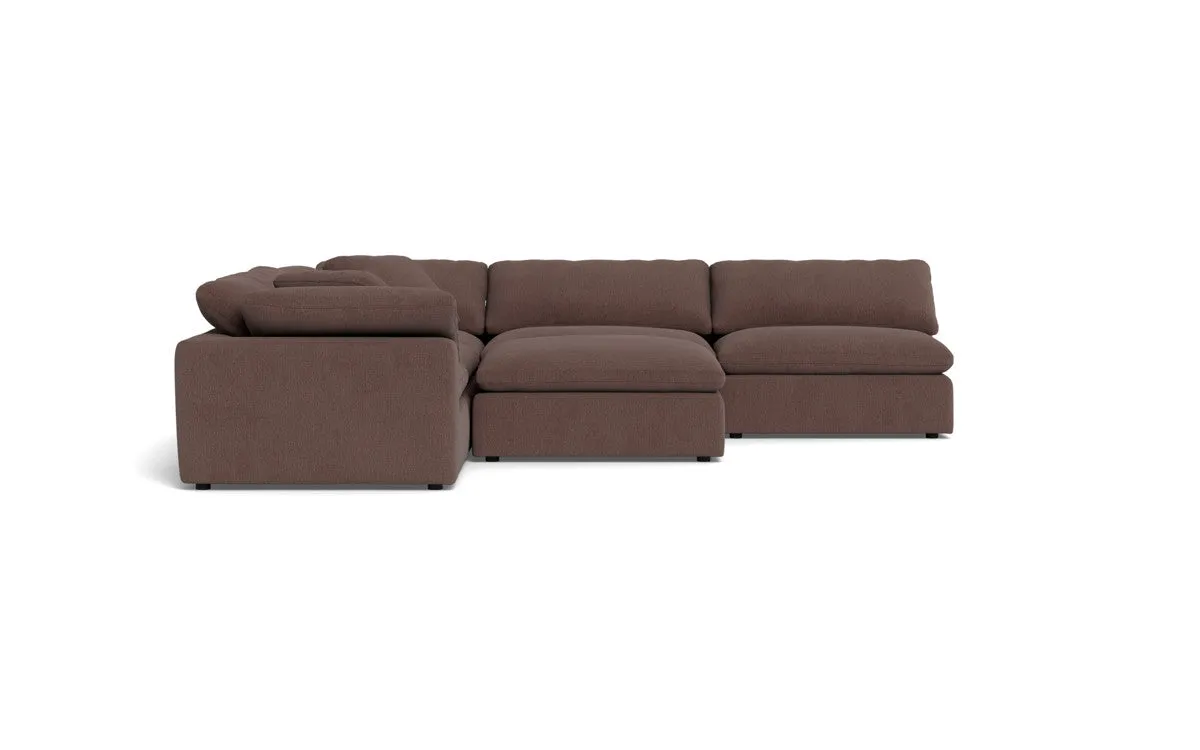 Fluffy 5 Piece Sectional W/Ottoman