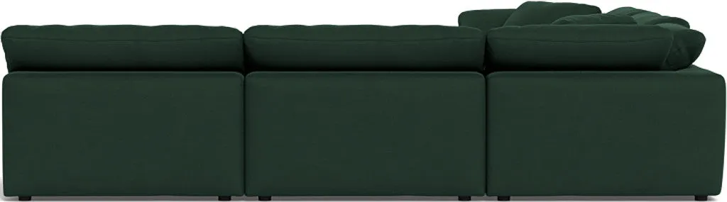 Fluffy 5 Piece Sectional W/Ottoman