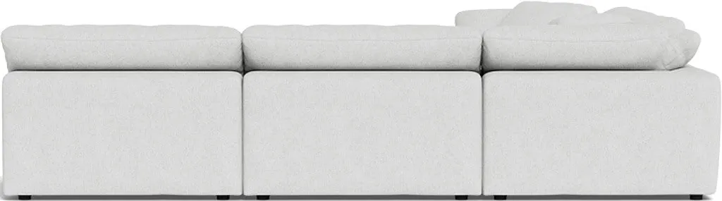Fluffy 5 Piece Sectional W/Ottoman