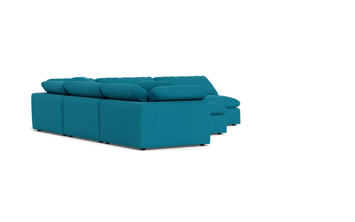 Fluffy 5 Piece Sectional W/Ottoman