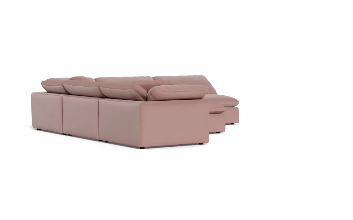 Fluffy 5 Piece Sectional W/Ottoman