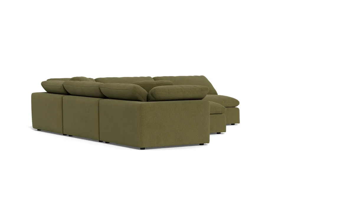 Fluffy 5 Piece Sectional W/Ottoman