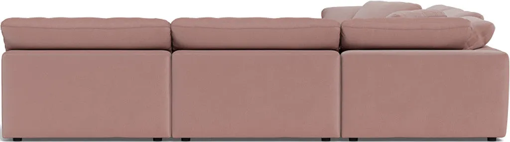 Fluffy 5 Piece Sectional W/Ottoman