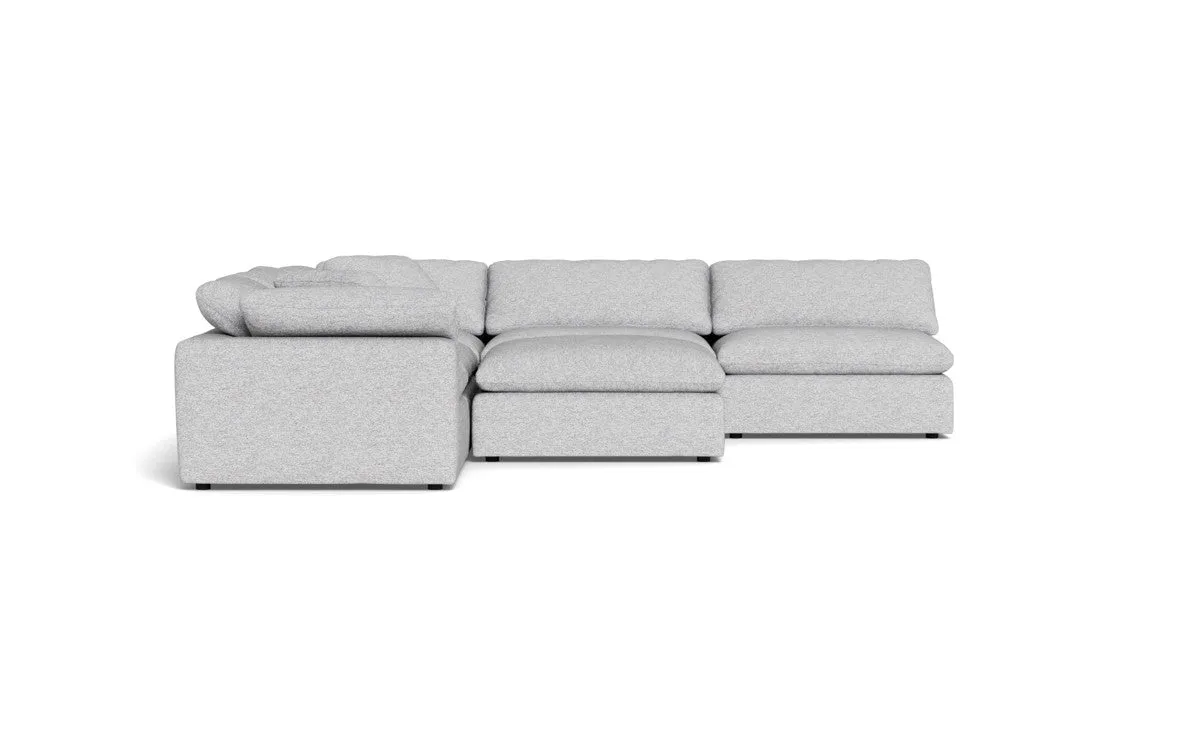 Fluffy 5 Piece Sectional W/Ottoman