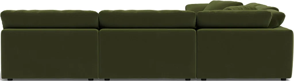 Fluffy 5 Piece Sectional W/Ottoman