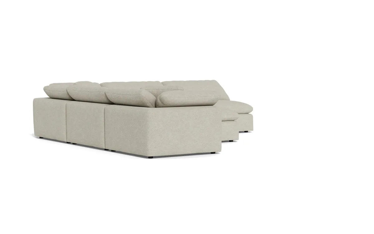 Fluffy 5 Piece Sectional W/Ottoman