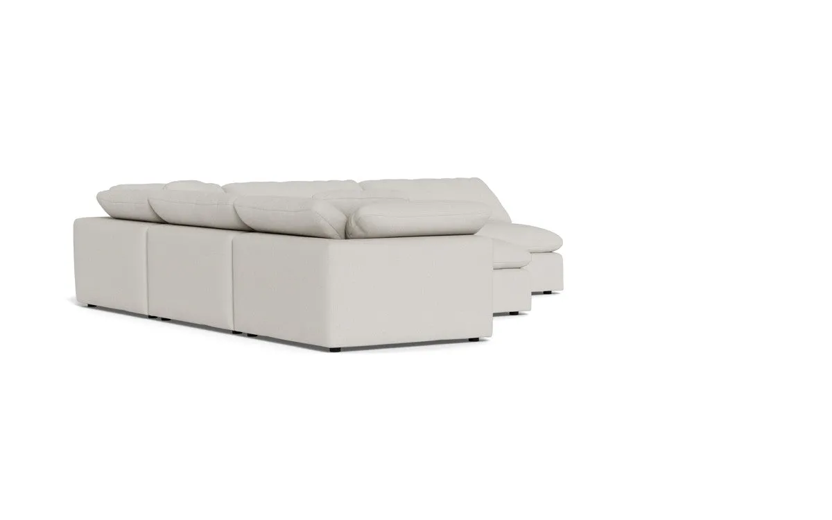 Fluffy 5 Piece Sectional W/Ottoman