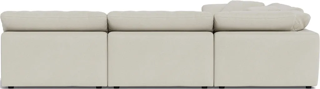 Fluffy 5 Piece Sectional W/Ottoman