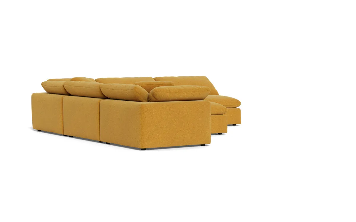 Fluffy 5 Piece Sectional W/Ottoman