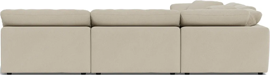 Fluffy 5 Piece Sectional W/Ottoman