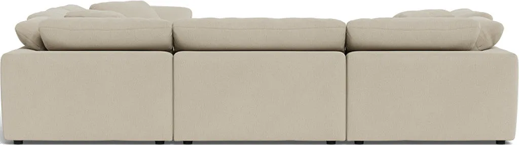 Fluffy 6 Piece Sectional W/Ottoman