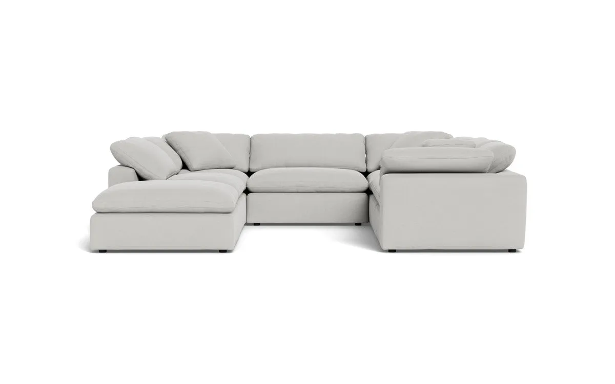 Fluffy 6 Piece Sectional W/Ottoman