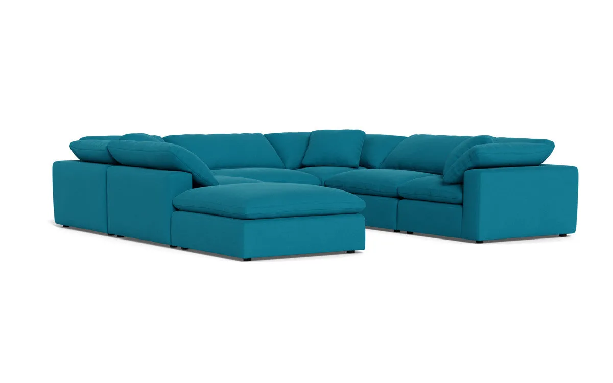 Fluffy 6 Piece Sectional W/Ottoman
