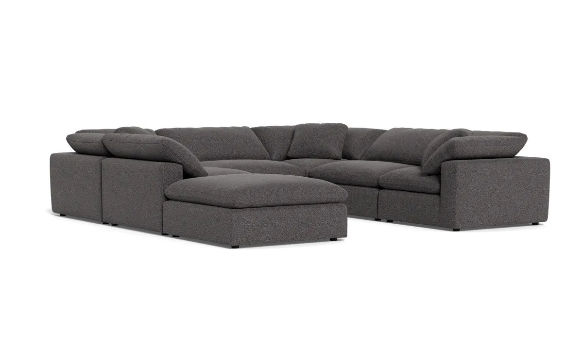 Fluffy 6 Piece Sectional W/Ottoman