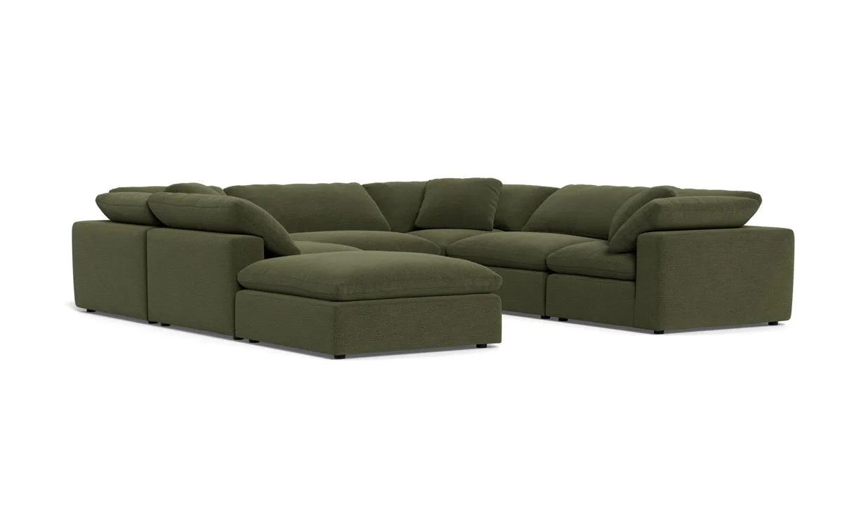 Fluffy 6 Piece Sectional W/Ottoman