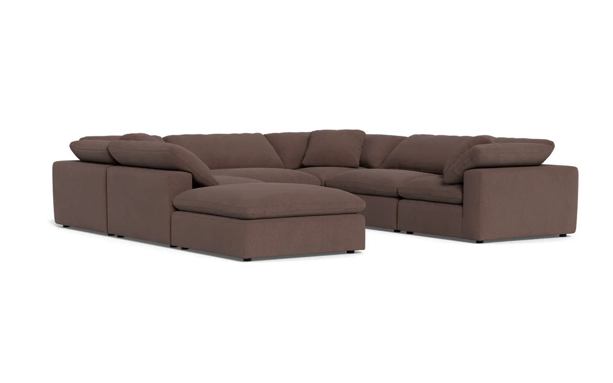 Fluffy 6 Piece Sectional W/Ottoman