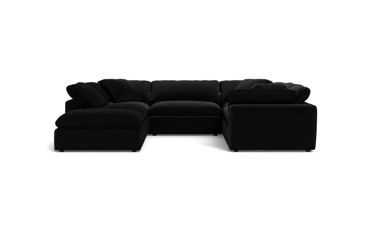 Fluffy 6 Piece Sectional W/Ottoman
