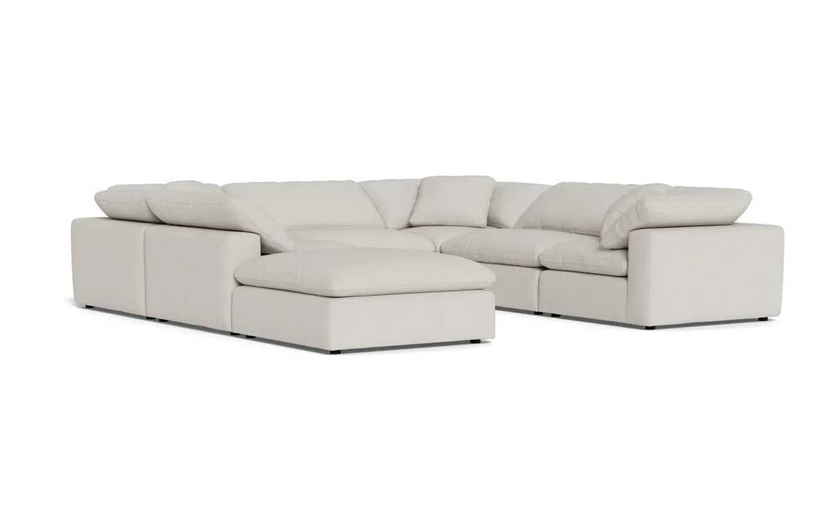 Fluffy 6 Piece Sectional W/Ottoman