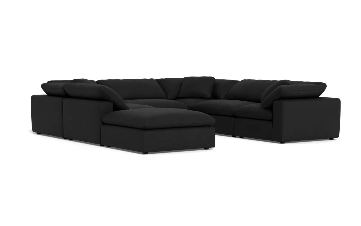 Fluffy 6 Piece Sectional W/Ottoman