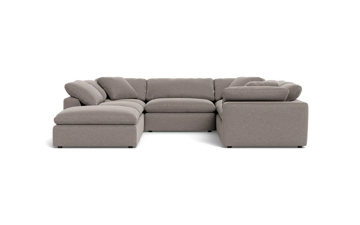 Fluffy 6 Piece Sectional W/Ottoman