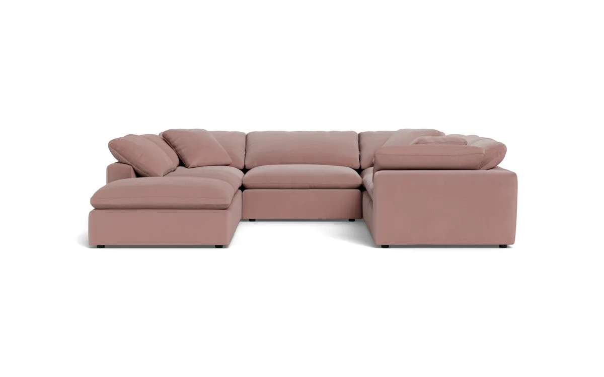 Fluffy 6 Piece Sectional W/Ottoman