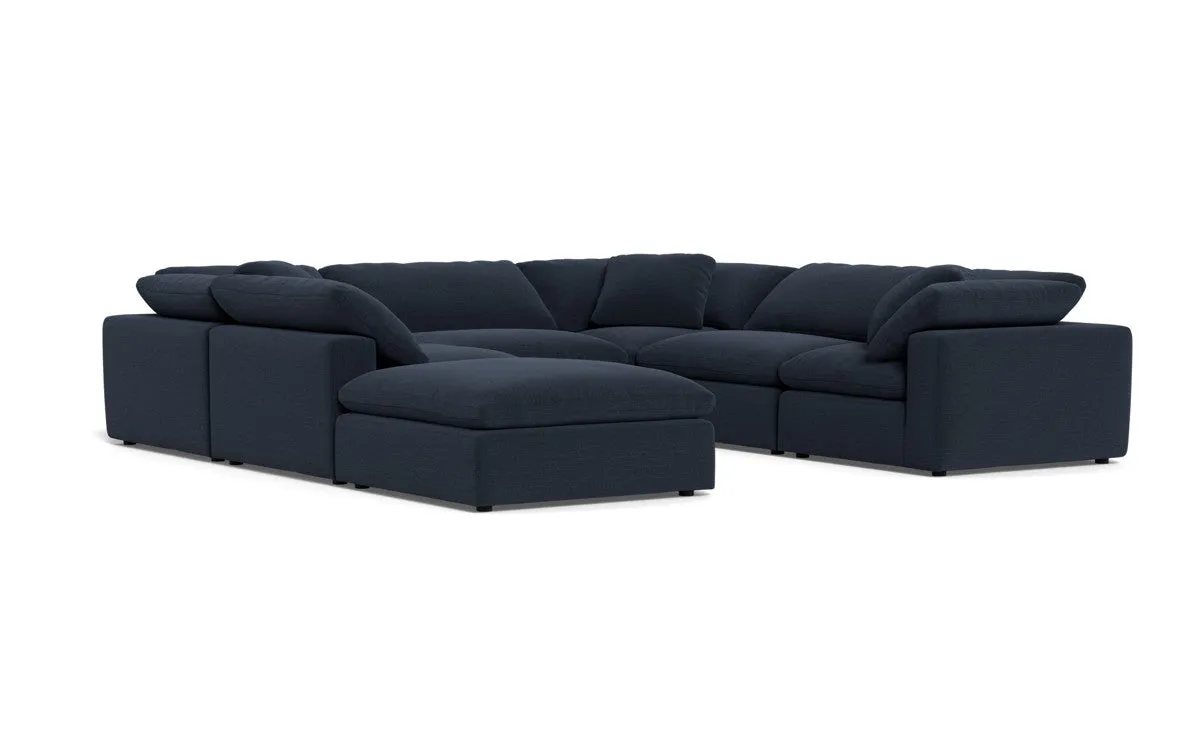 Fluffy 6 Piece Sectional W/Ottoman