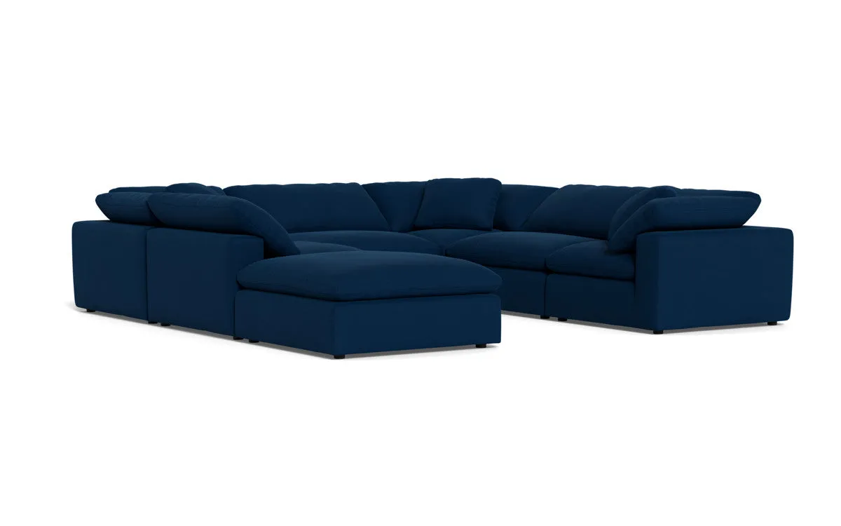 Fluffy 6 Piece Sectional W/Ottoman