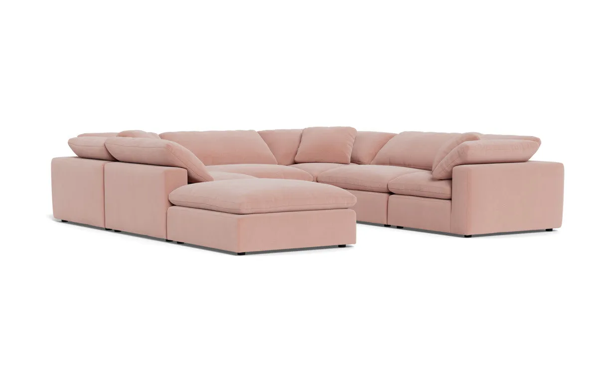 Fluffy 6 Piece Sectional W/Ottoman
