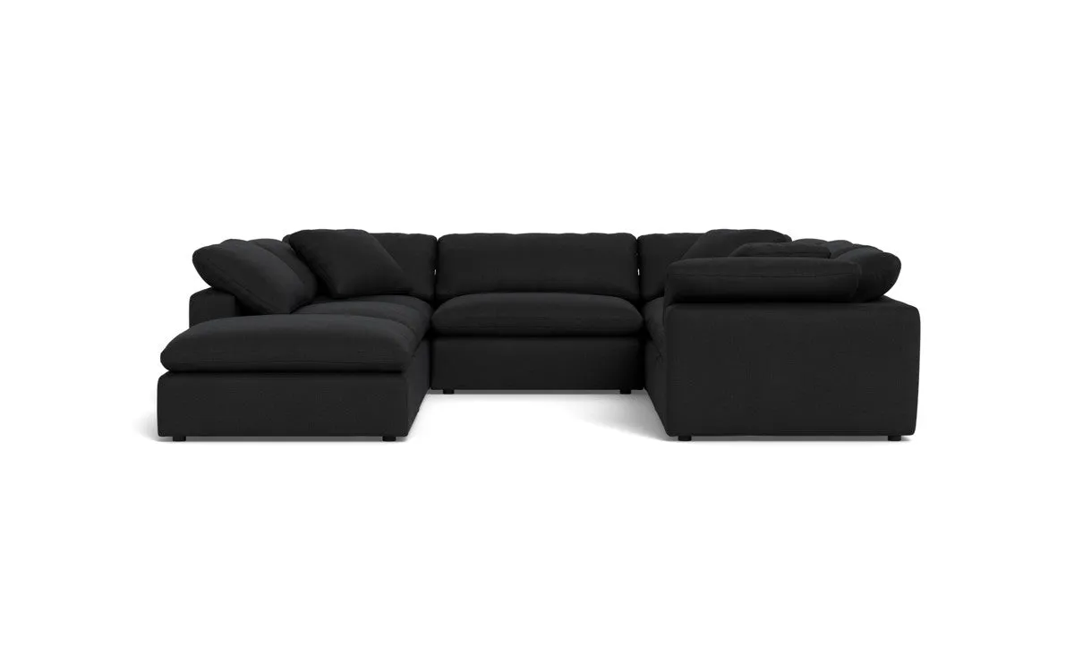 Fluffy 6 Piece Sectional W/Ottoman