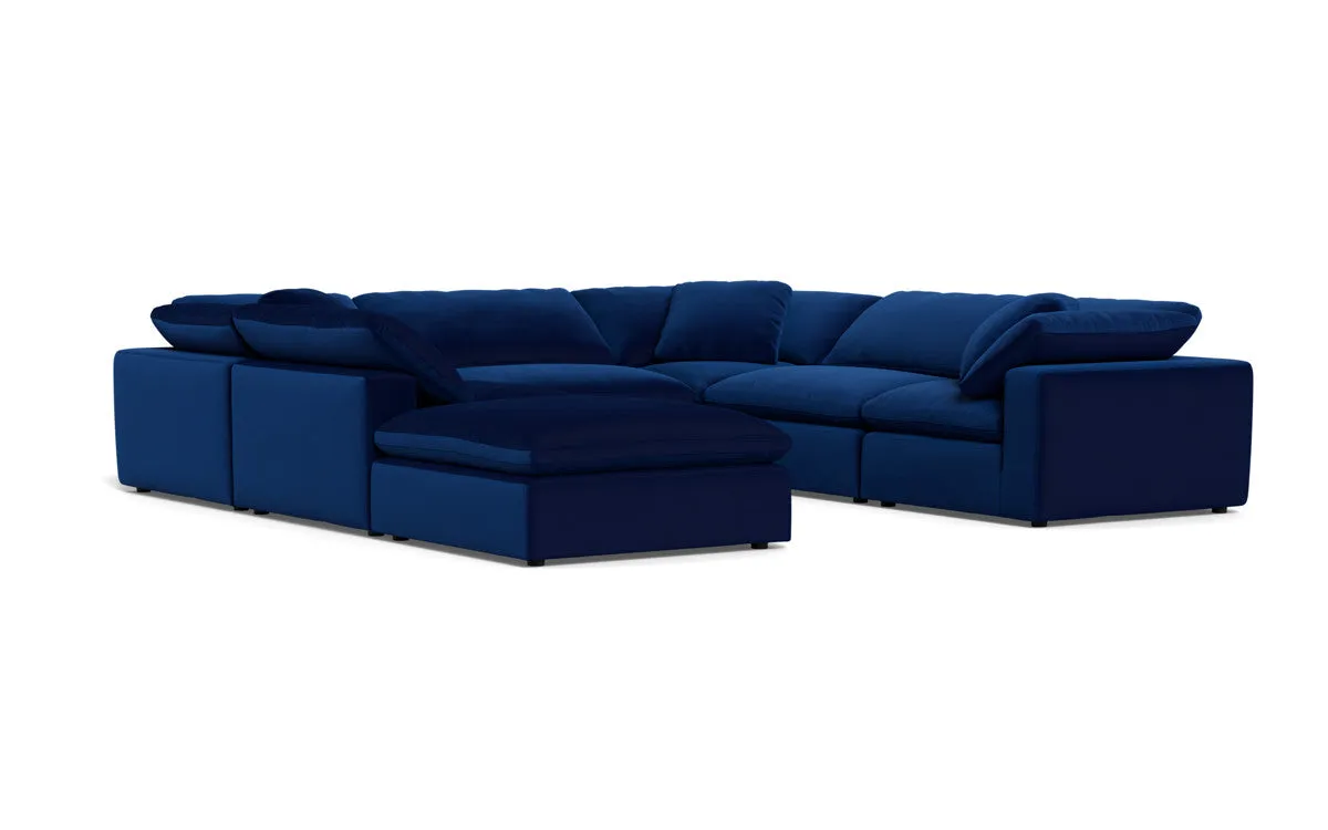 Fluffy 6 Piece Sectional W/Ottoman