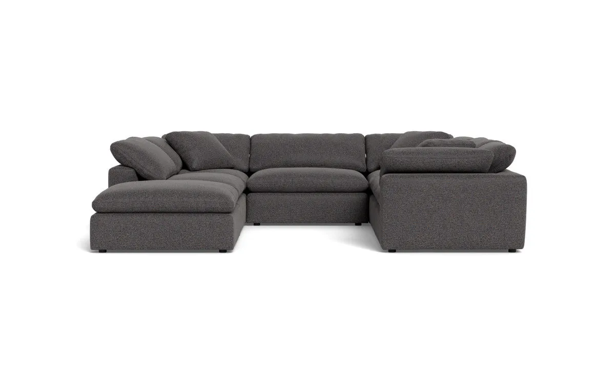 Fluffy 6 Piece Sectional W/Ottoman