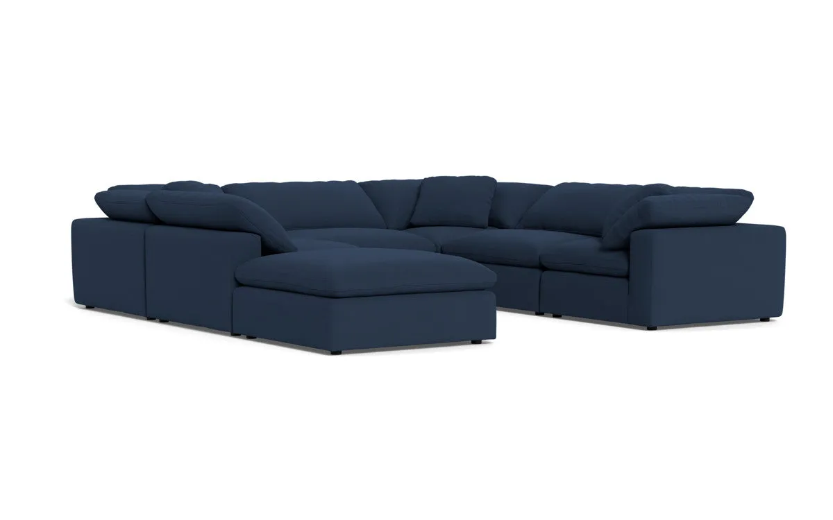 Fluffy 6 Piece Sectional W/Ottoman