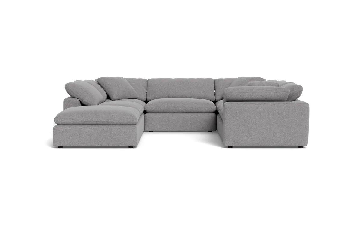 Fluffy 6 Piece Sectional W/Ottoman