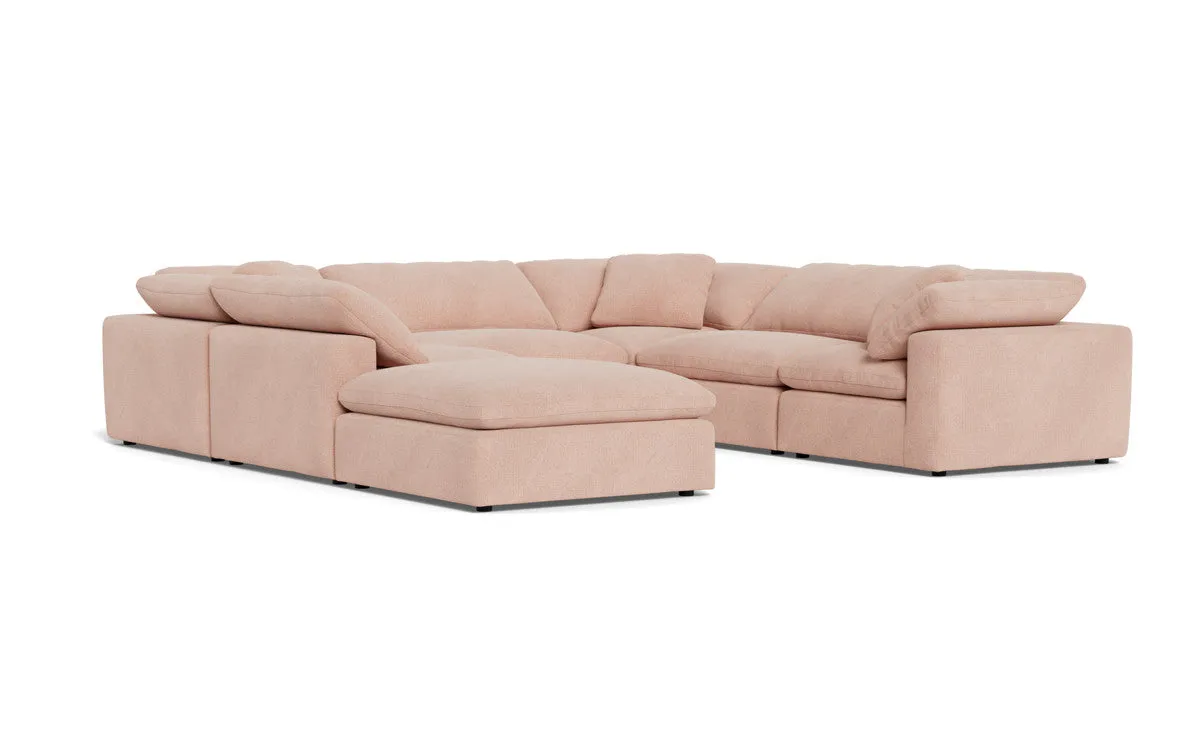 Fluffy 6 Piece Sectional W/Ottoman